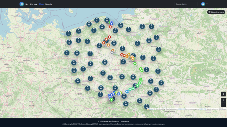 HydroAnalizator – nowoczesne wsparcie w monitorowaniu poziomów wód i analizie danych hydrologicznych